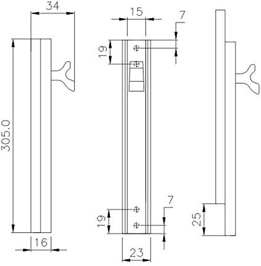 brass tower bolts drawing