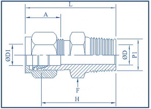 brass connectors drwaing