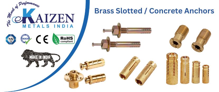 brass slotted concrete anchors