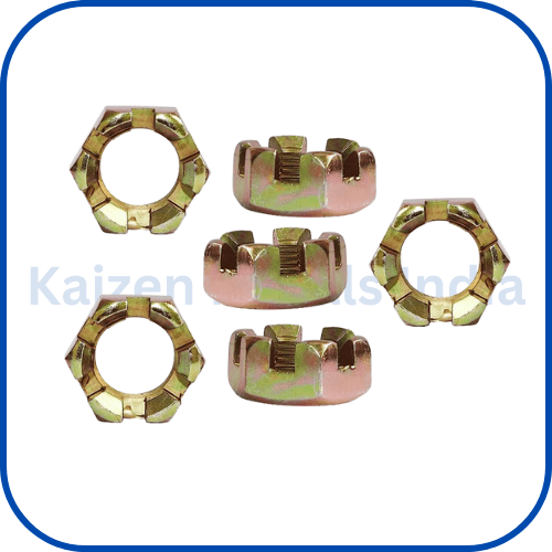 brass slotted hex nuts