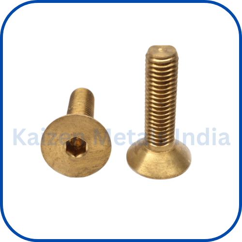 Solid Brass Hex Bolts – M8 M10 M12 Metric, Counter Sunk Head, Unbranded