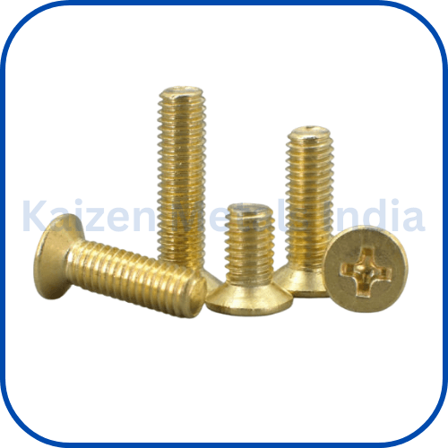 brass flat head machine screws