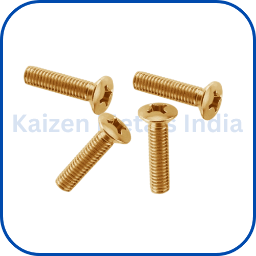 brass cross recessed oval head machine screws din 966