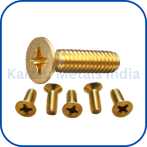 brass flat head machine screws