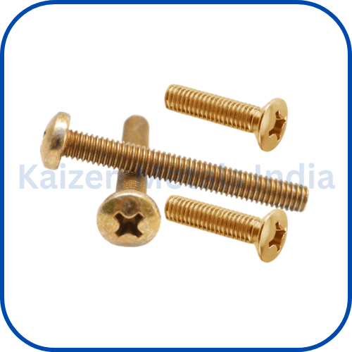 brass cross recessed oval head machine screws din 966