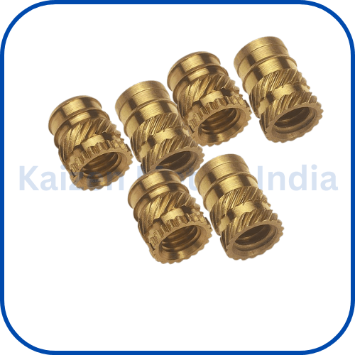 brass helical knurled inserts