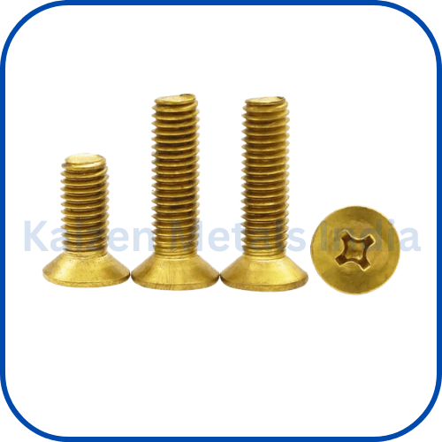 brass flat head machine screws