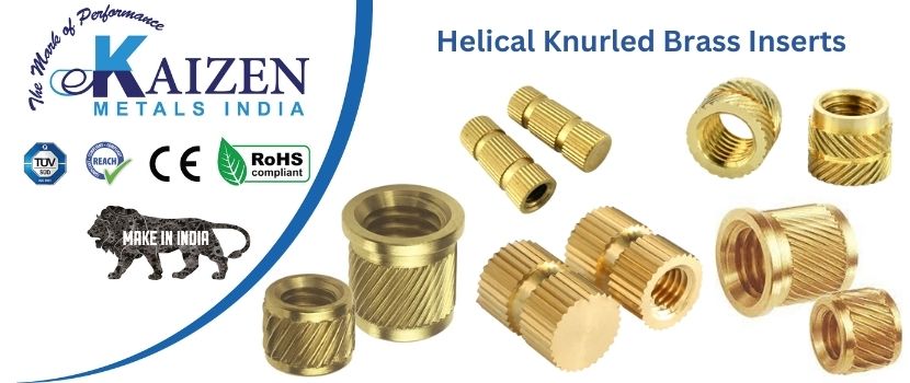 helical knurled brass inserts