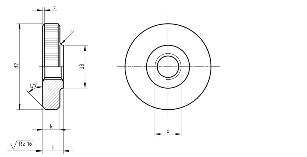 brass knurled nut