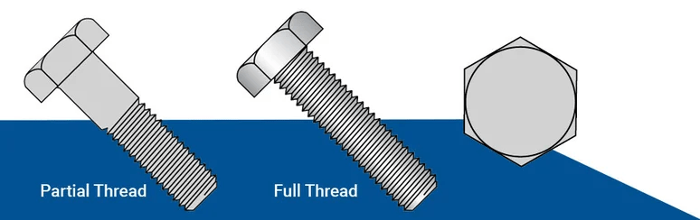 hex bolt with collar drawing