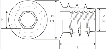 brass wood inserts drawing