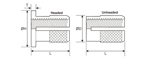 brass knurling inserts drwaing