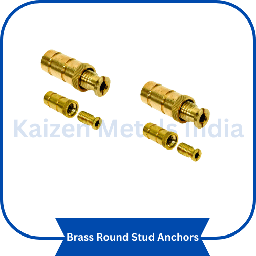 brass round stud anchors