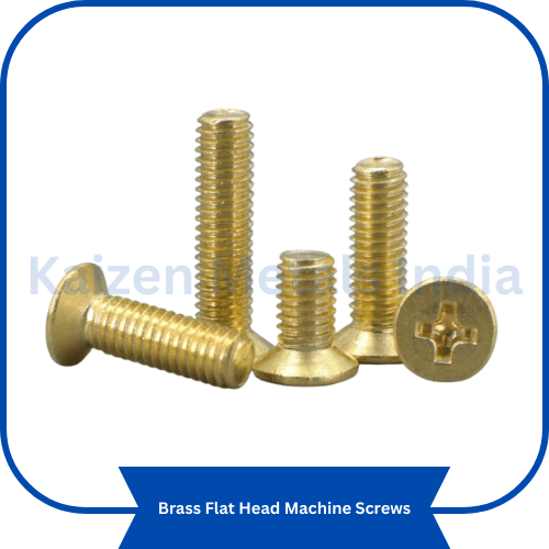 brass flat head machine screws