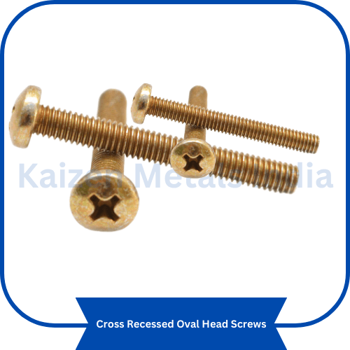brass cross recessed oval head machine screws