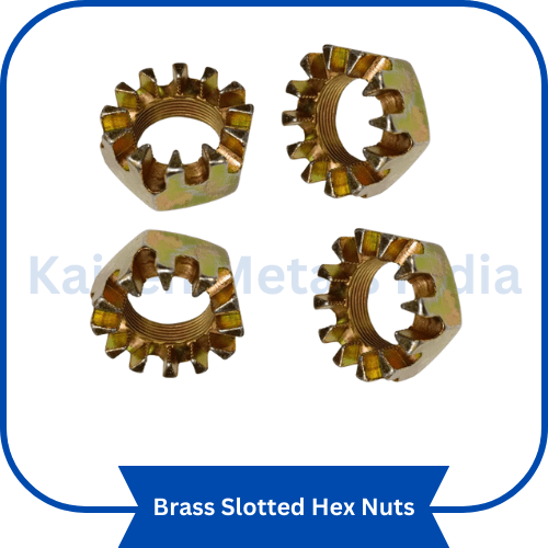 brass slotted hex nuts