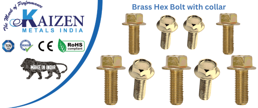brass hex bolt with collar
