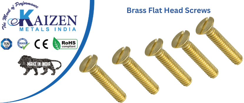brass flat head screws