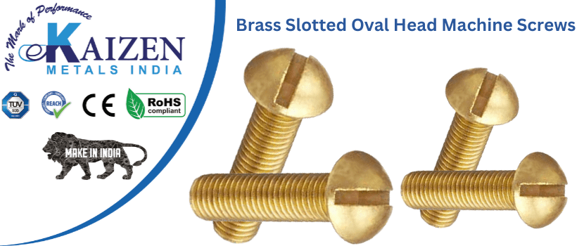 brass slotted oval head machine screws