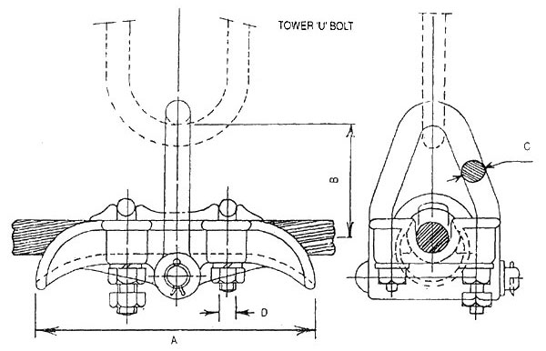 u bolt grounding clamp drawing