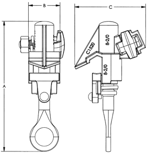hot line clamp drawing