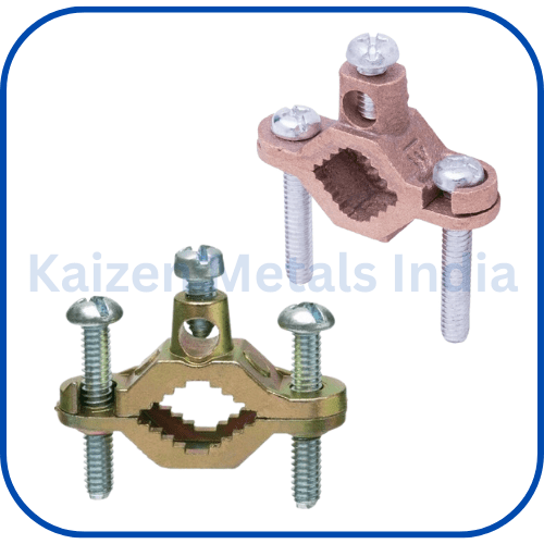 copper grounding and bonding pipe clamps