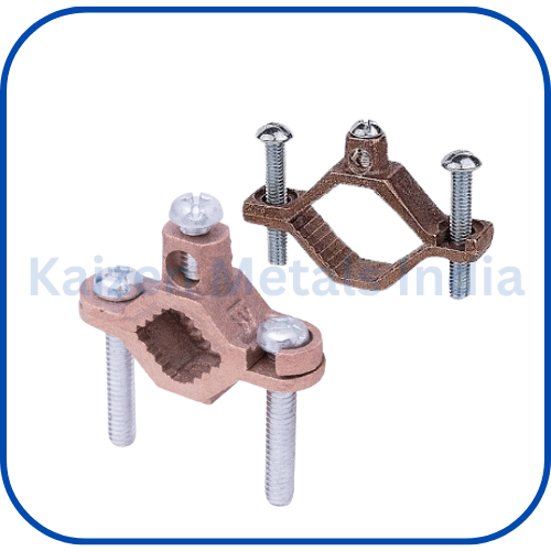 copper grounding and bonding pipe clamps
